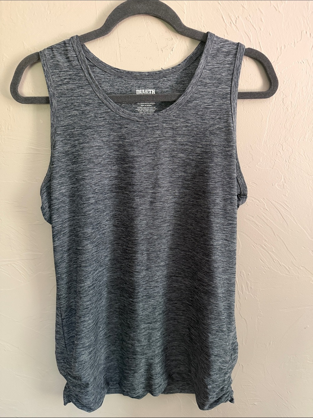 Duluth Trading Co Heathered Charcoal Gray Tank Top